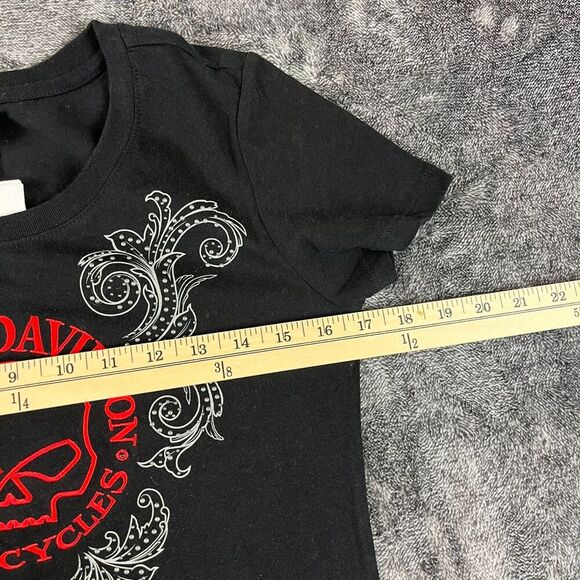Harley Davidson 2019 Myrtle Beach T-Shirt Embroidered Black Skull S NWT - Picture 7 of 12